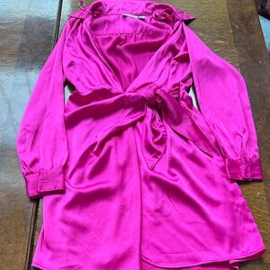 Elegant Pink Women's wrap dress